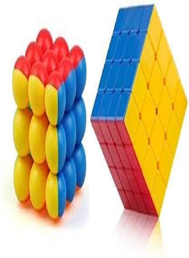 مجموعة مكعبات ماياترا السحرية عالية السرعة (قطعتان) (مكعب فقاعي 4×4 بدون ملصقات ومكعب فقاعي 3×3) لعبة ألغاز وتنمية مهارات التفكير